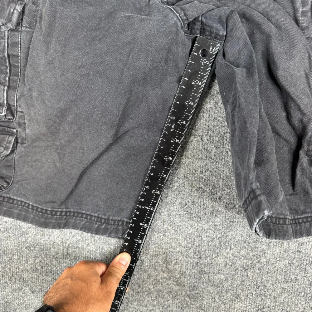 Lee Cargo Shorts Mens Size 36 Black Heavy Cotton Twill Relaxed Fit Dungarees
